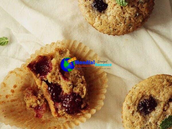 Minty Blackberry & Zucchini Muffins