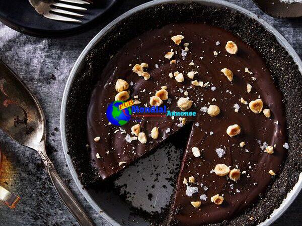 No-Bake Chocolate-Hazelnut Tart with Sea Salt