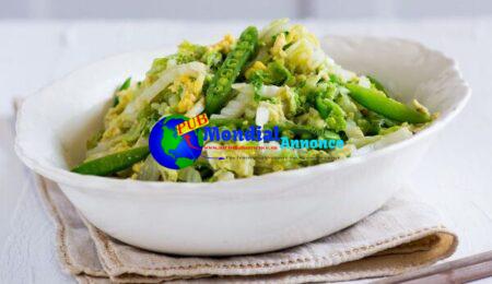 Sautéed Asian Cabbage, Sugar Snap Peas and Egg