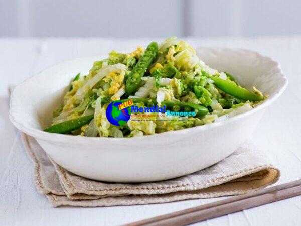 Sautéed Asian Cabbage, Sugar Snap Peas and Egg