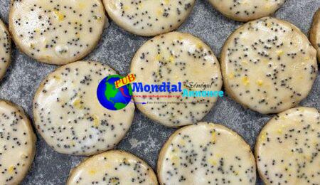 Vegan Meyer Lemon Poppyseed Shortbread