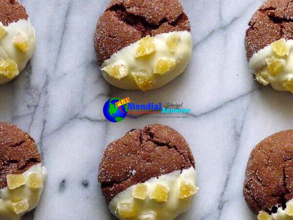 Gluten-Free Double-Chocolate Ginger Crinkle Cookies