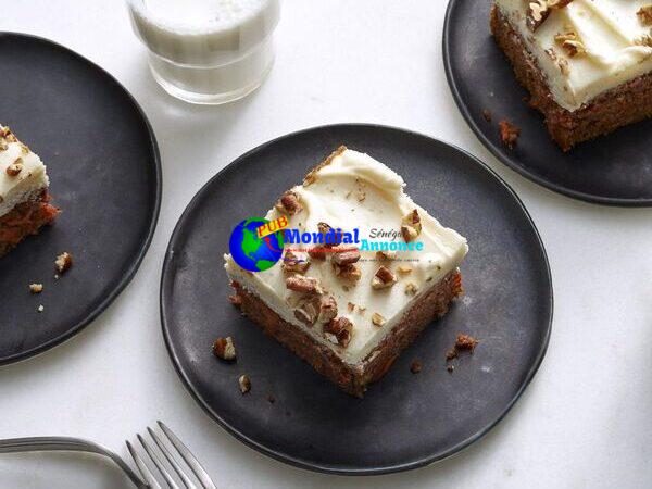 Carrot-Almond Snack Cake with Cream Cheese Frosting