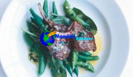 Lamb Cutlets With Sugar Snaps, Green Beans And Parsley Butter