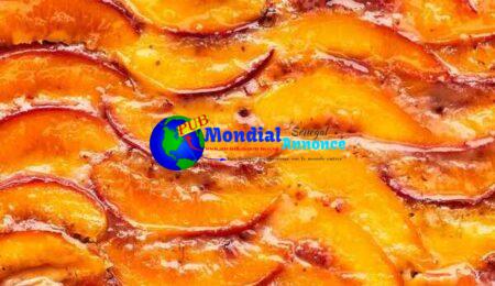 Vegan Peach-Almond Upside-Down Cake