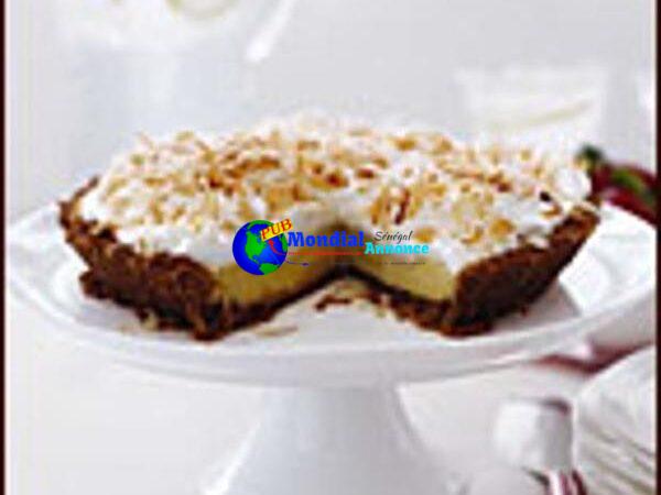 Lemon-Coconut Tart With Brown-Sugar Cream