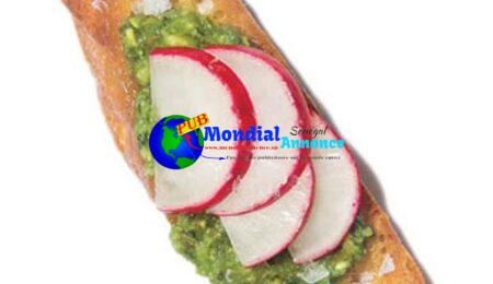 Pesto, Radish, And Sea Salt Crostini