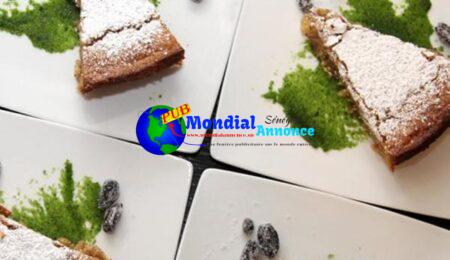 Mediterranean Citrus Olive Oil Cake With Candy Basil Drizzle And Candied Olives (Gluten Free)