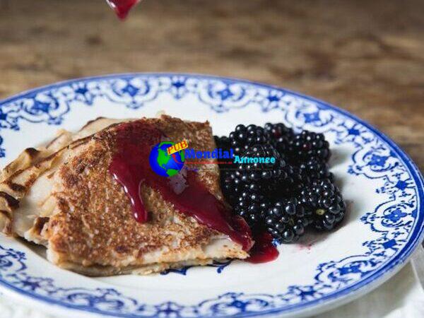 Quinoa Crêpes with Blackberry and Plum Compote