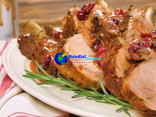 Atkins Low Carb Cranberry-Ginger Pork Roast