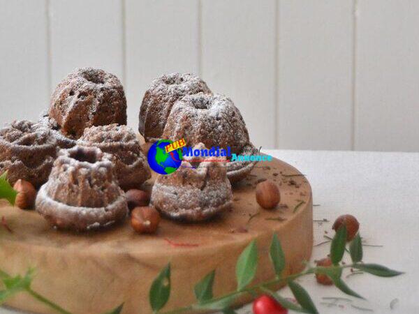 Flourless Chocolate-Hazelnut Mini Bundt Truffles