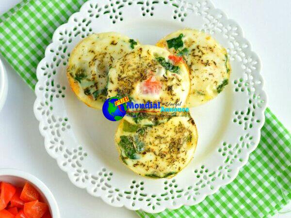 Straightforward Spinach Pepper Egg Cakes