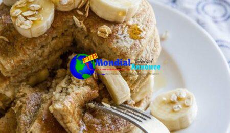 Banana Oat Blender Pancakes