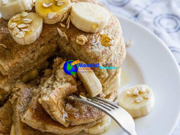 Banana Oat Blender Pancakes