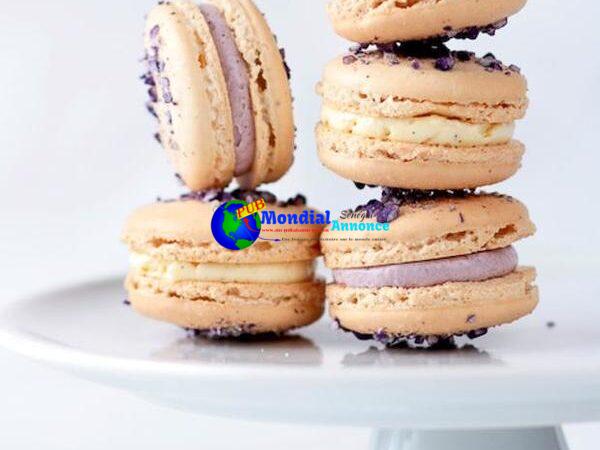 Violet Macarons With Violet And Vanilla Bean Buttercream