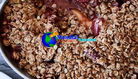 Plum-Rosemary Crisp with Oat-Quinoa Topping