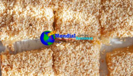 Sesame Honey Mochi Cake