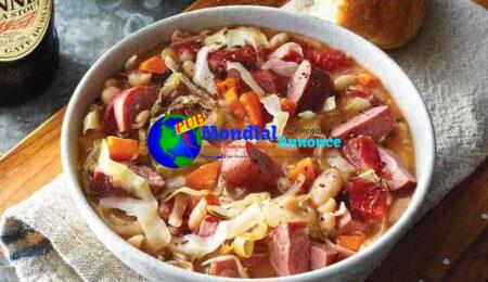 Gradual-Cooker Irish Sausage, Bean & Cabbage Stew