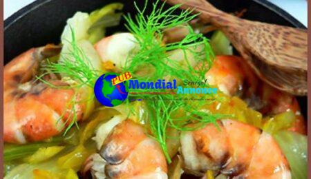 Saffron Shrimps Tajine With Confit Fennel