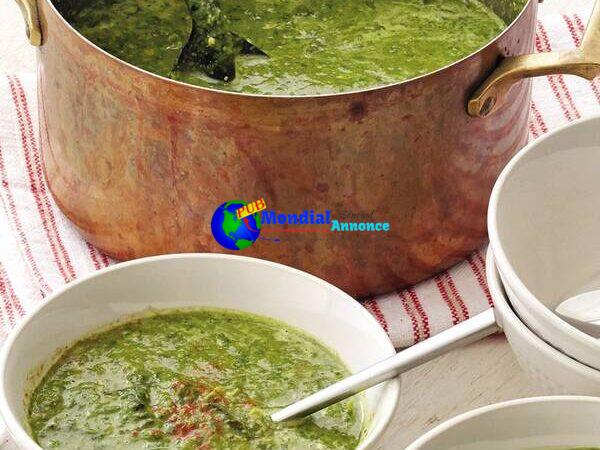 Mixed Leafy Green Soup « Caldo Verde » with Chickpeas