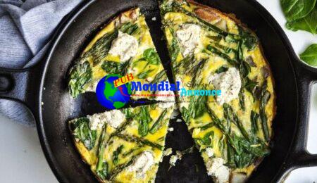 Spring Vegetable and Goat Cheese Frittata