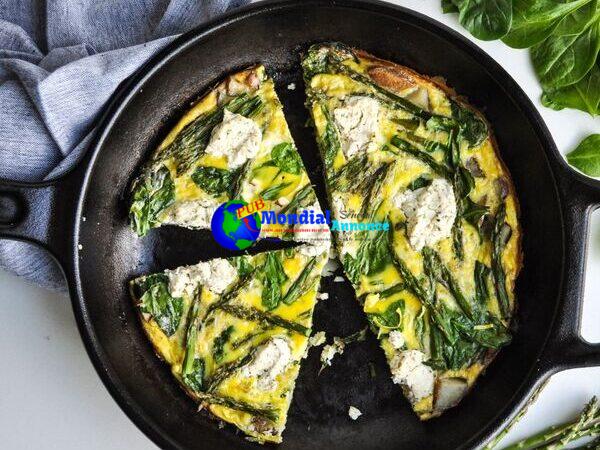 Spring Vegetable and Goat Cheese Frittata