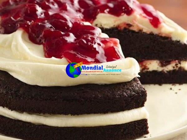 Gluten Free Cherries And Cream Devil’s Meals Cake