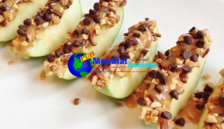 Gluten Free Caramel Apple Slices with Nuts