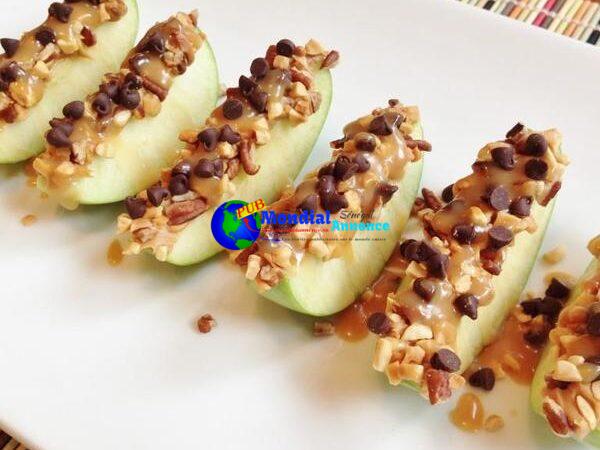 Gluten Free Caramel Apple Slices with Nuts