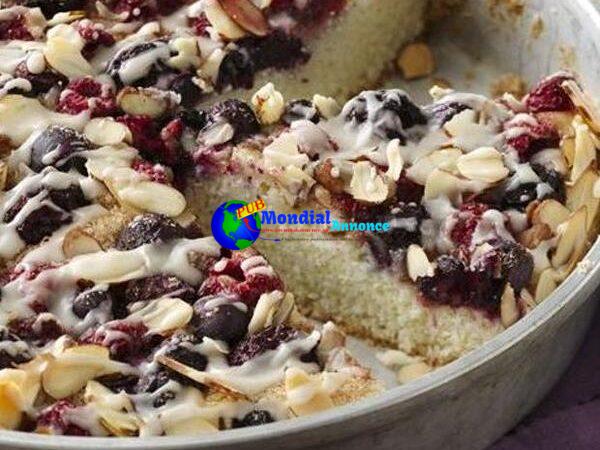 Gluten Free Almond Berry Espresso Cake