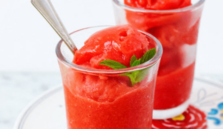 Strawberry Cantaloupe Sorbet