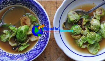 Crisp-Gentle Brussels Sprouts In 7-Spice Broth