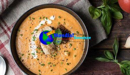 Creamy Tomato Soup and 1st Baron Beaverbrook-Gouda Croutons