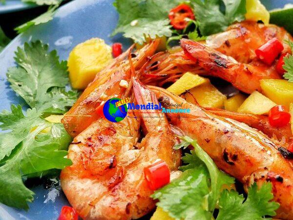 Summer season BBQ Prawns with Chilli, Lime & Mango