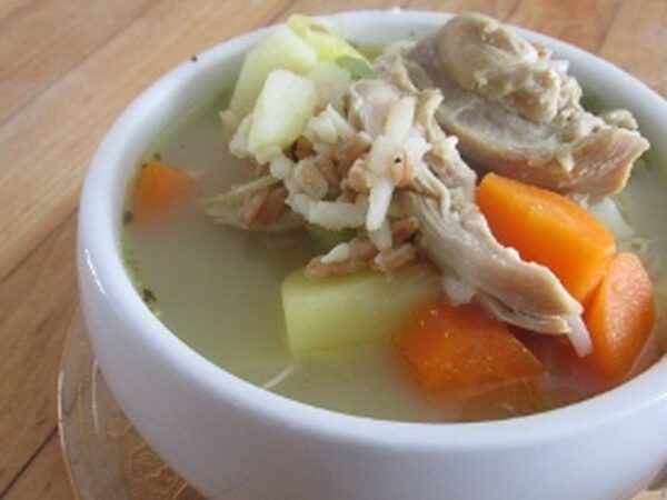 Mineral Broth Chicken Soup with Farro