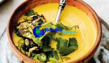 Turmeric Chickpea Soup With Charred Brussels Sprouts