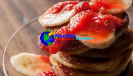 Strawberry and Banana Silver Greenback Pancakes