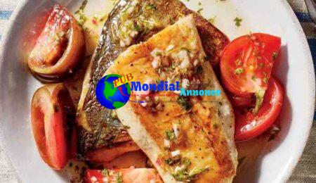 Seared Mackerel with Marinated Tomatoes