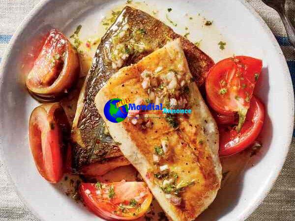 Seared Mackerel with Marinated Tomatoes