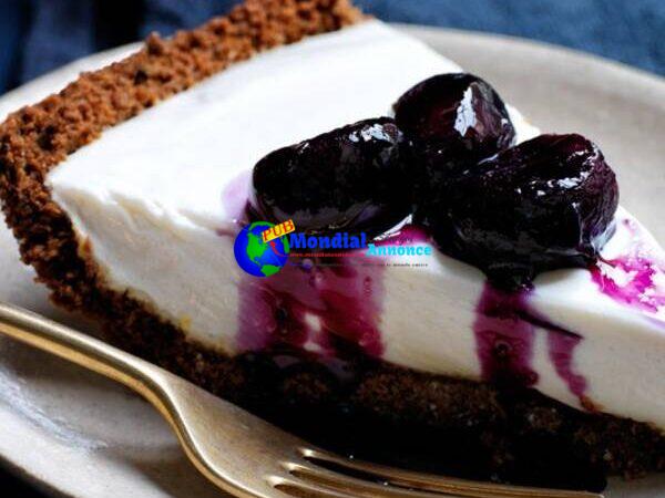 Yogurt Pie with Grape and Sad-Pepper Compote