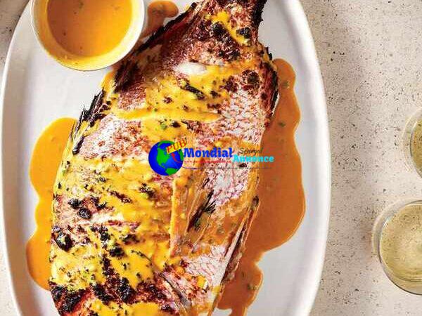 Grilled Snapper in Coconut Sauce