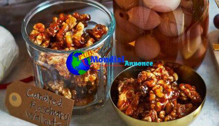 Candied rosemary walnuts