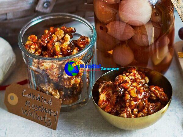 Candied rosemary walnuts