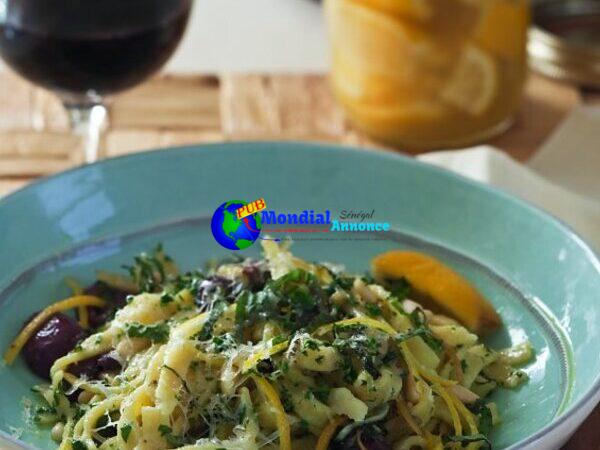 Gluten-Free Pasta with Anchovies, Lemons and Olives Recipe