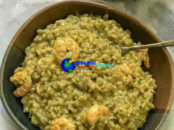 Barley Prawn Risotto with Dil Pesto : Thermomix Recipe