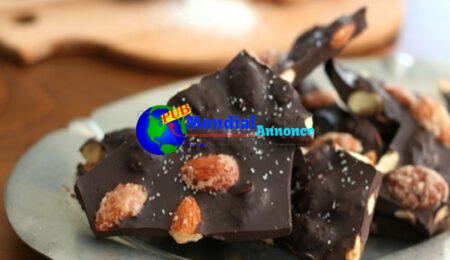 Dark Chocolate Sea Salt Almond Bark – Low Carb and Gluten–Free