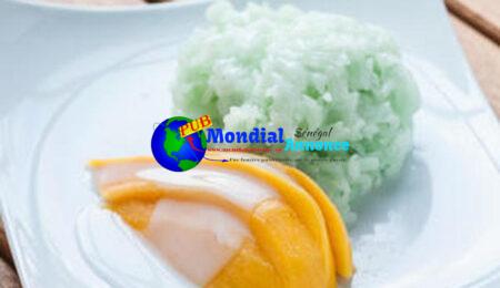 Thai Green Sticky Rice with Mango