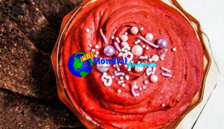 Red Velvet Cake Batter Dessert Hummus