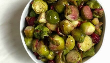 Maple Cranberry Brussels Sprouts