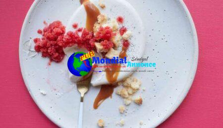 Panna Cotta with Berry Granita and Caramel